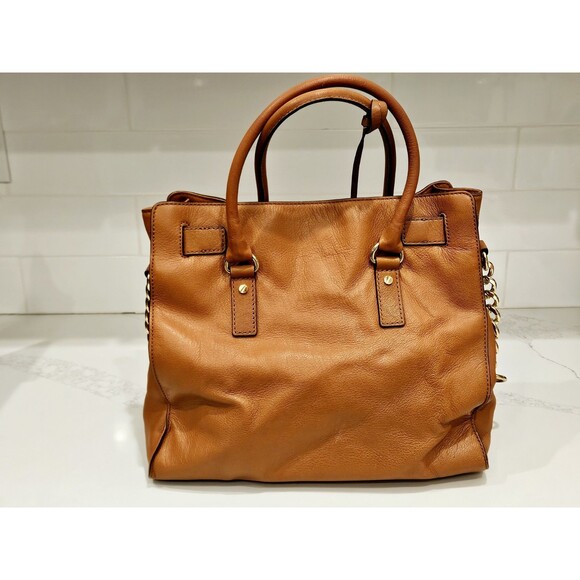 Authentic Michael Kors Hamilton Large Tote Bag - Brown Leather - Certified - Picture 2 of 7